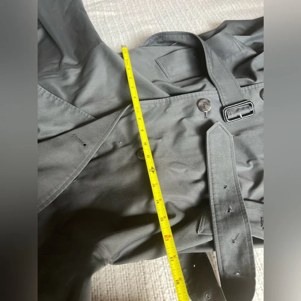 Classic Gray Trench Coat Burberry extremely long USA 6 - Picture 9 of 16